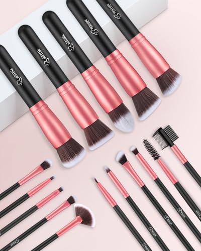 16 Piece BESTOPE PRO Makeup Brush Set for Eyes and Face